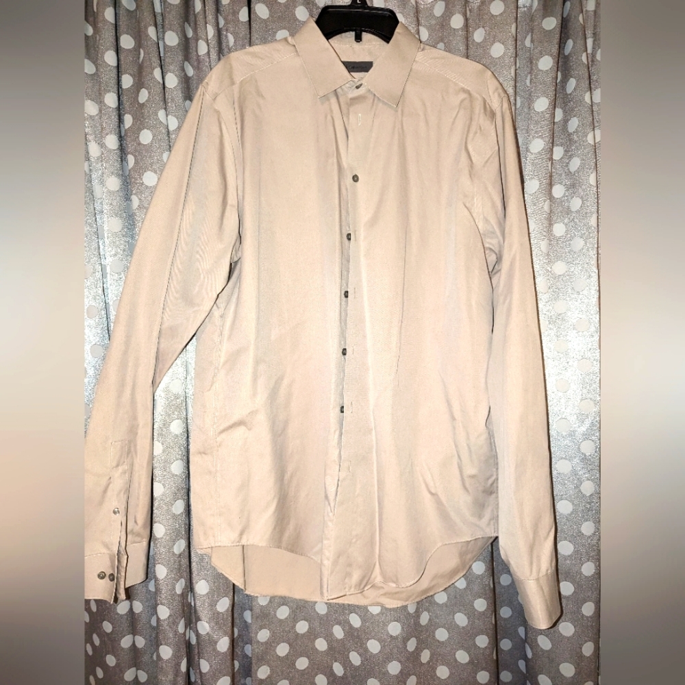 ck CALVIN KLEIN Cotton Slim Fit Non Iron Buttondown 17 38-39